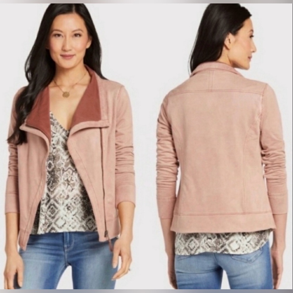 Anthropologie Marrakech Women’s Hannah Moto Jacket in Rose Pink Size Small